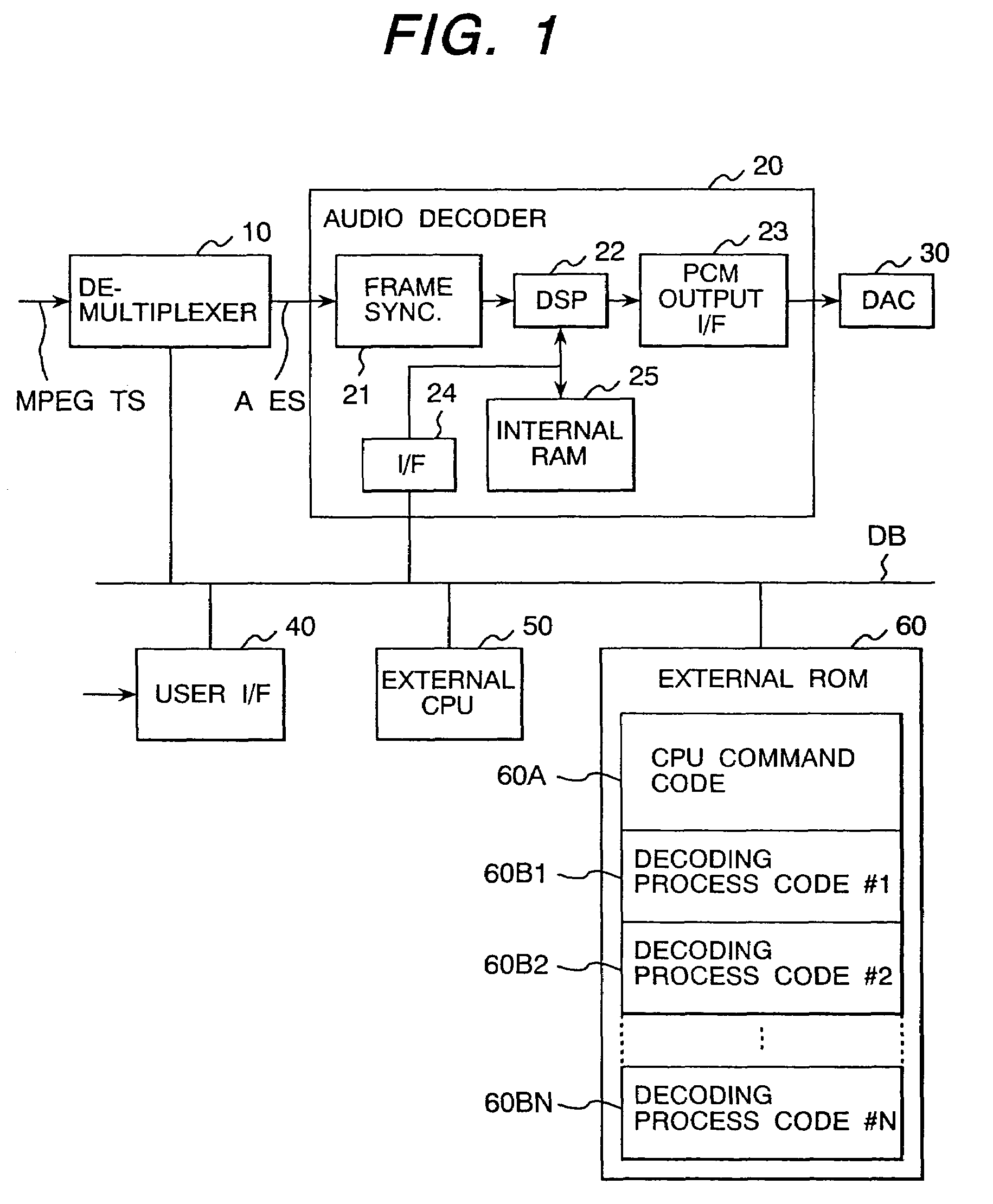 Multiplexed audio data decoding apparatus and receiver apparatus