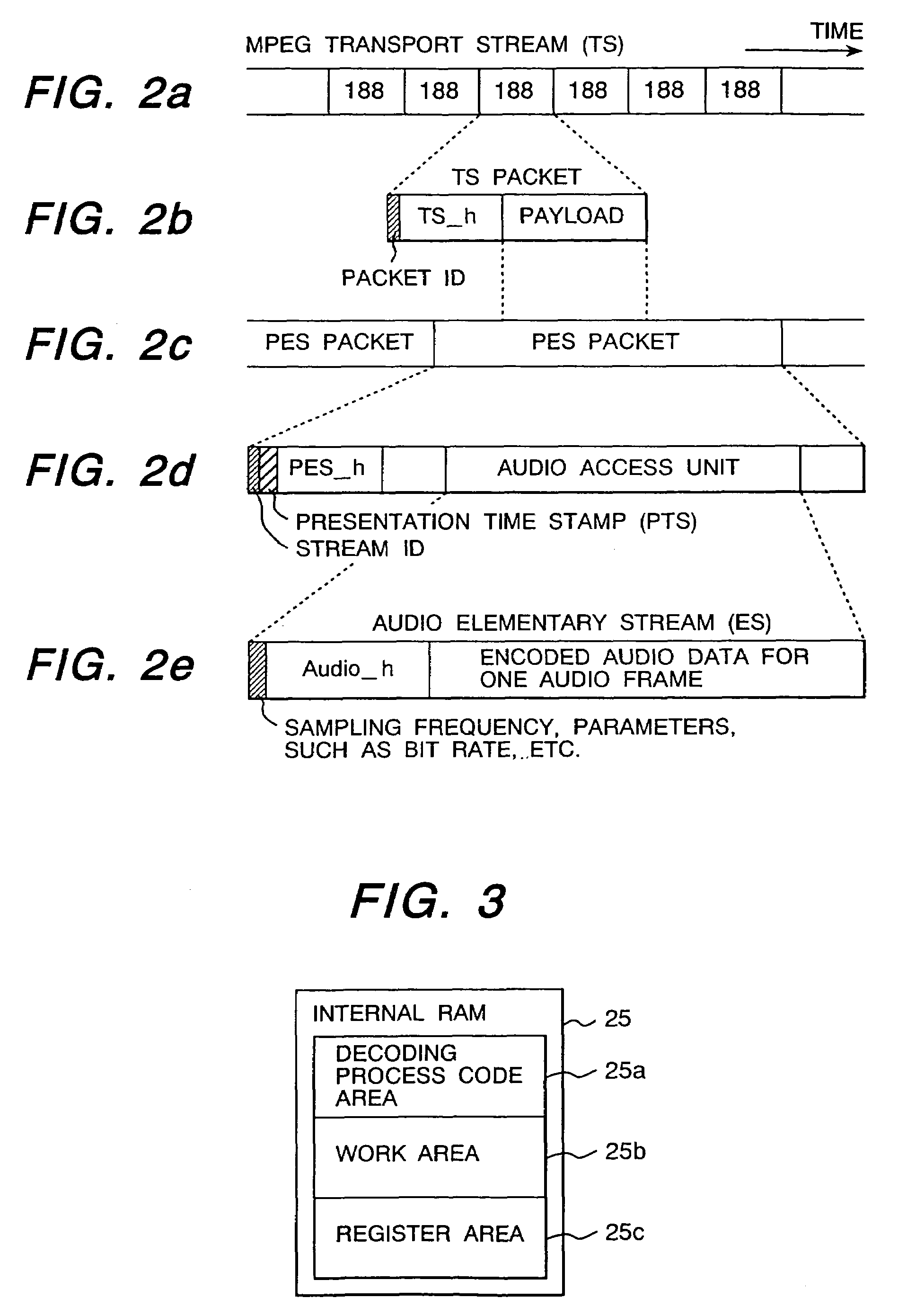 Multiplexed audio data decoding apparatus and receiver apparatus