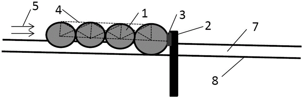 Debris flow ecological protection device capable of dissipating energy and conducting filtration