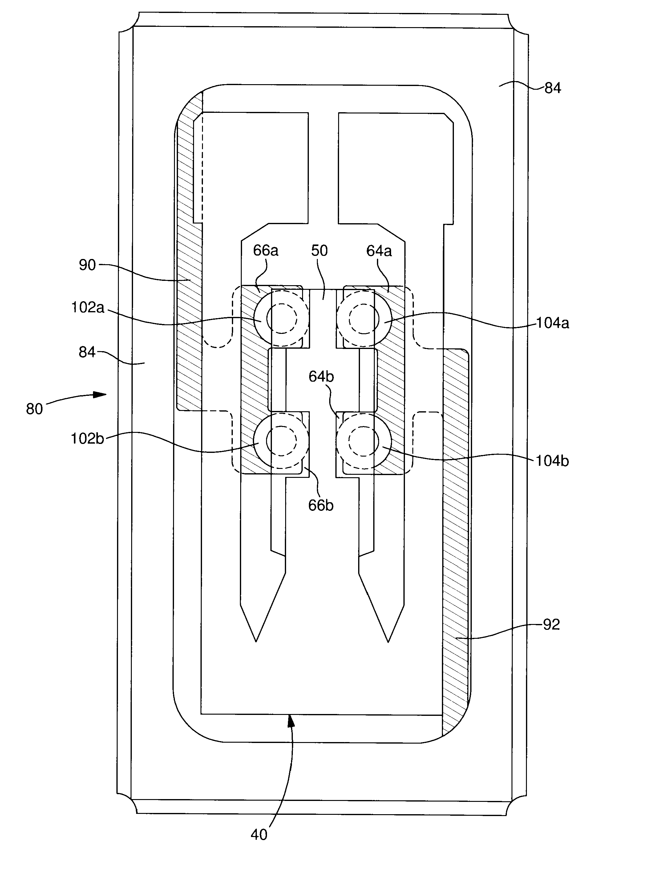 Method for mounting a piezoelectric resonator in a case and packaged piezoelectric resonator