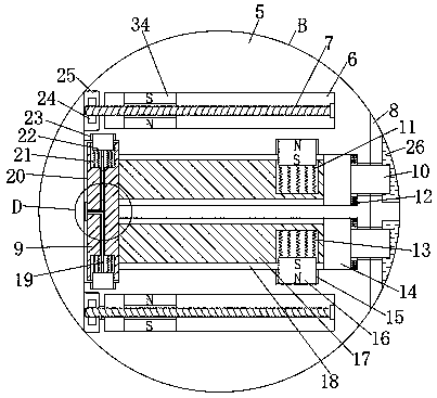 Device for fixing straining pieces between urban utility tunnel construction formworks