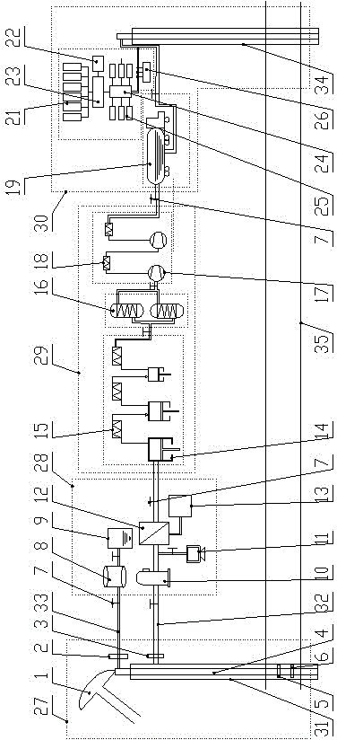 Carbon dioxide cyclic injection system of coal-bed gas well