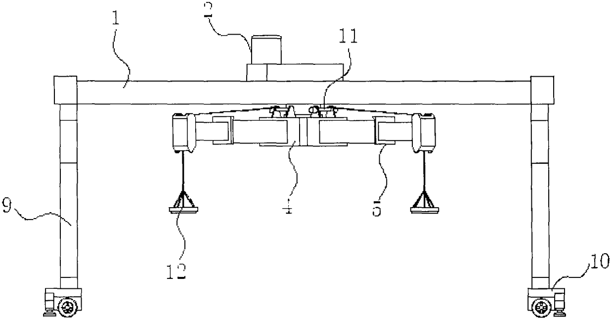 Moveable hoisting machine and construction method thereof