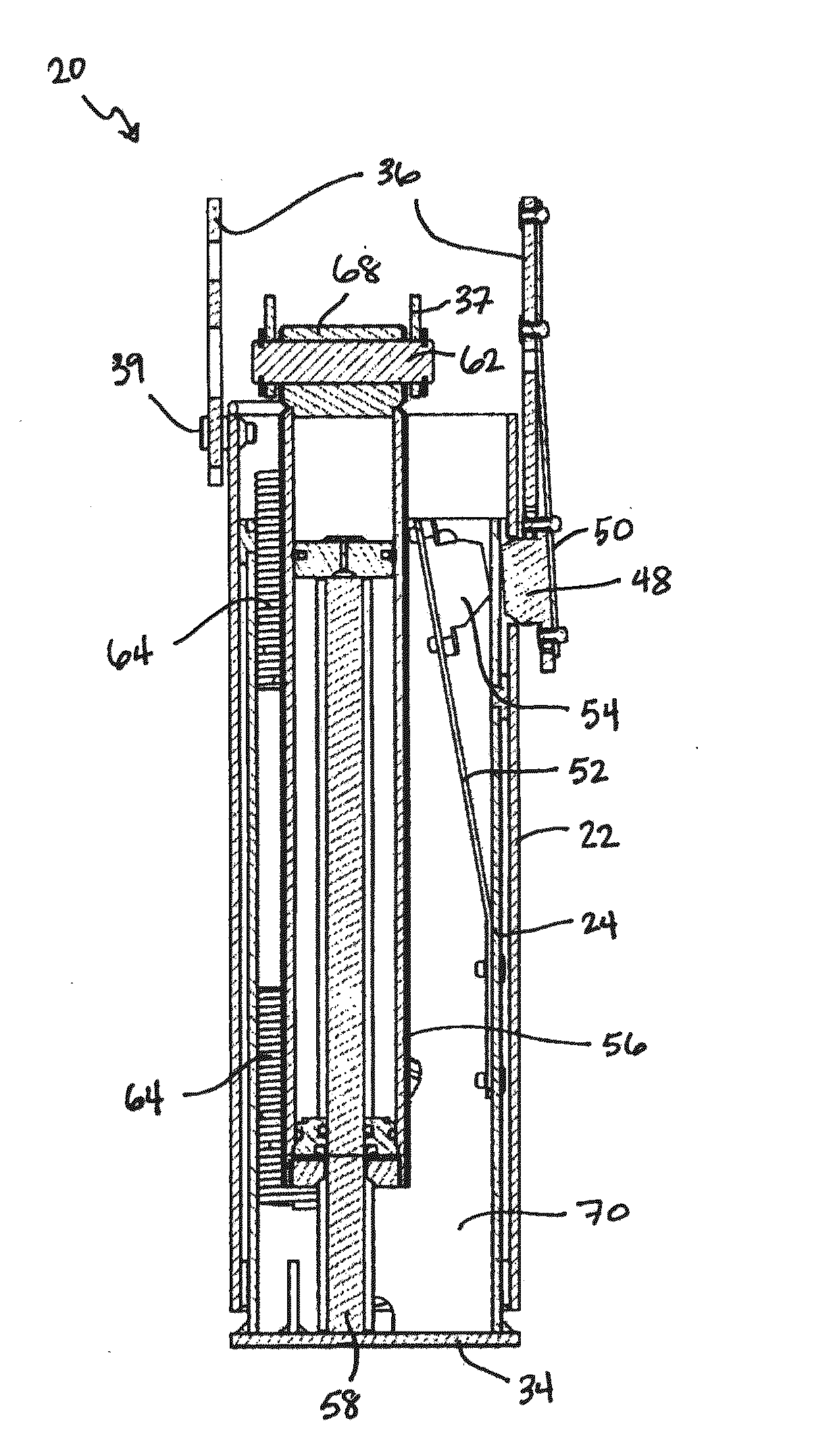 Swing-down jack with locks