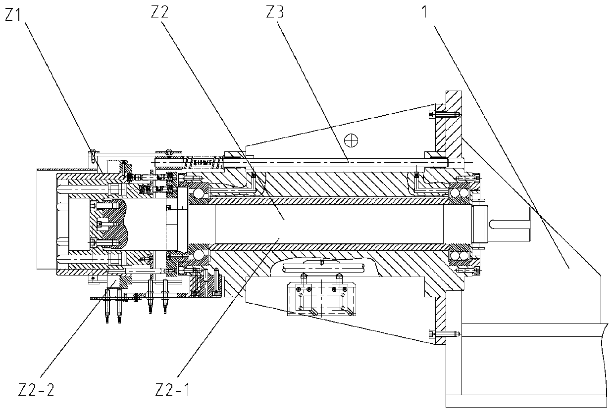 Butt joint transmission mechanism of automobile transmission test bed