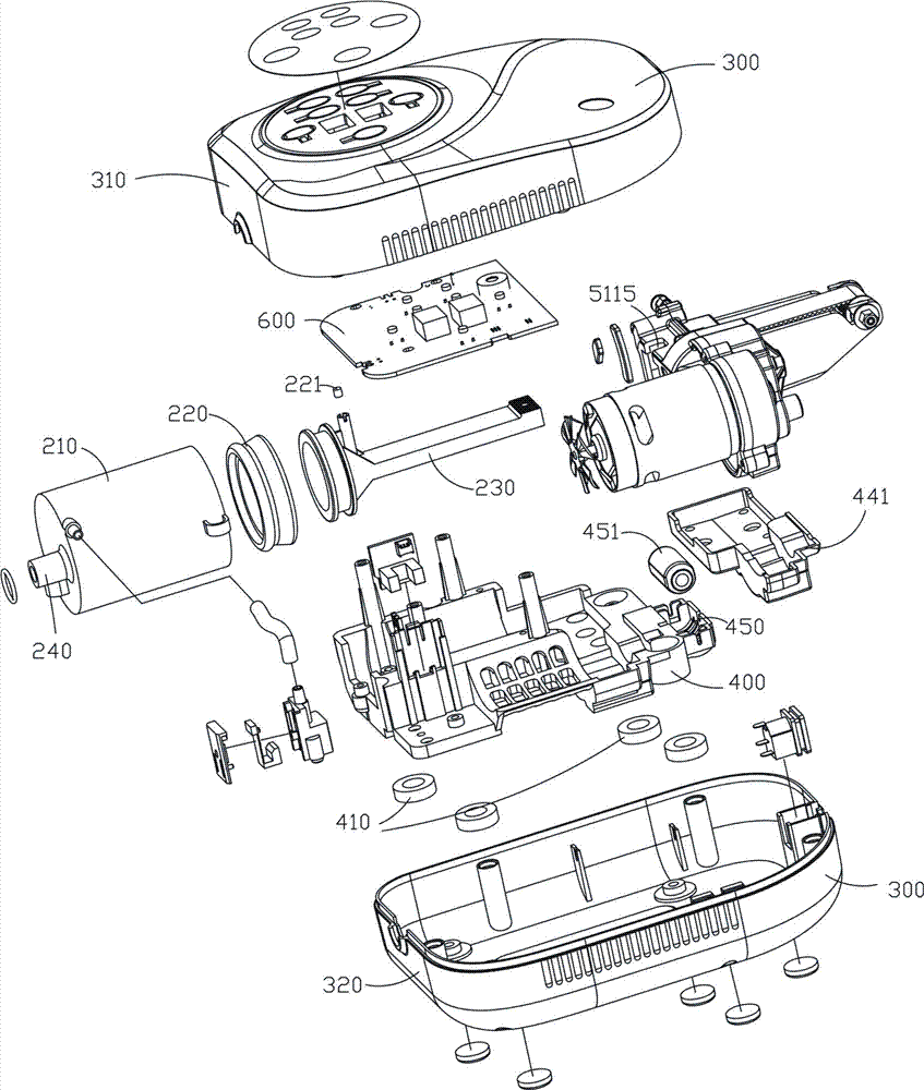 Structure-compact-type reciprocating aspirator and breast pump