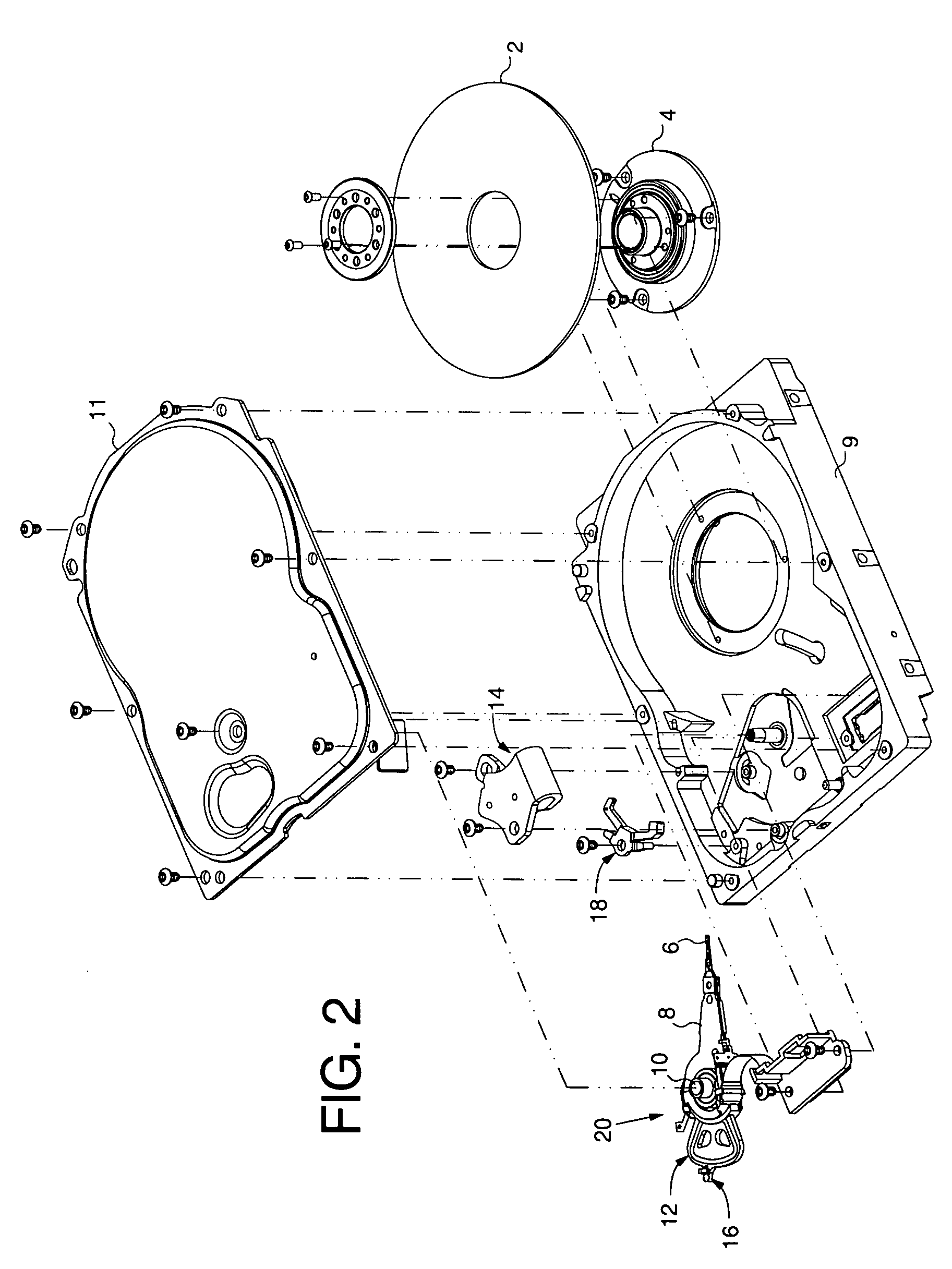 Disk drive using an optical sensor to detect a position of an actuator arm