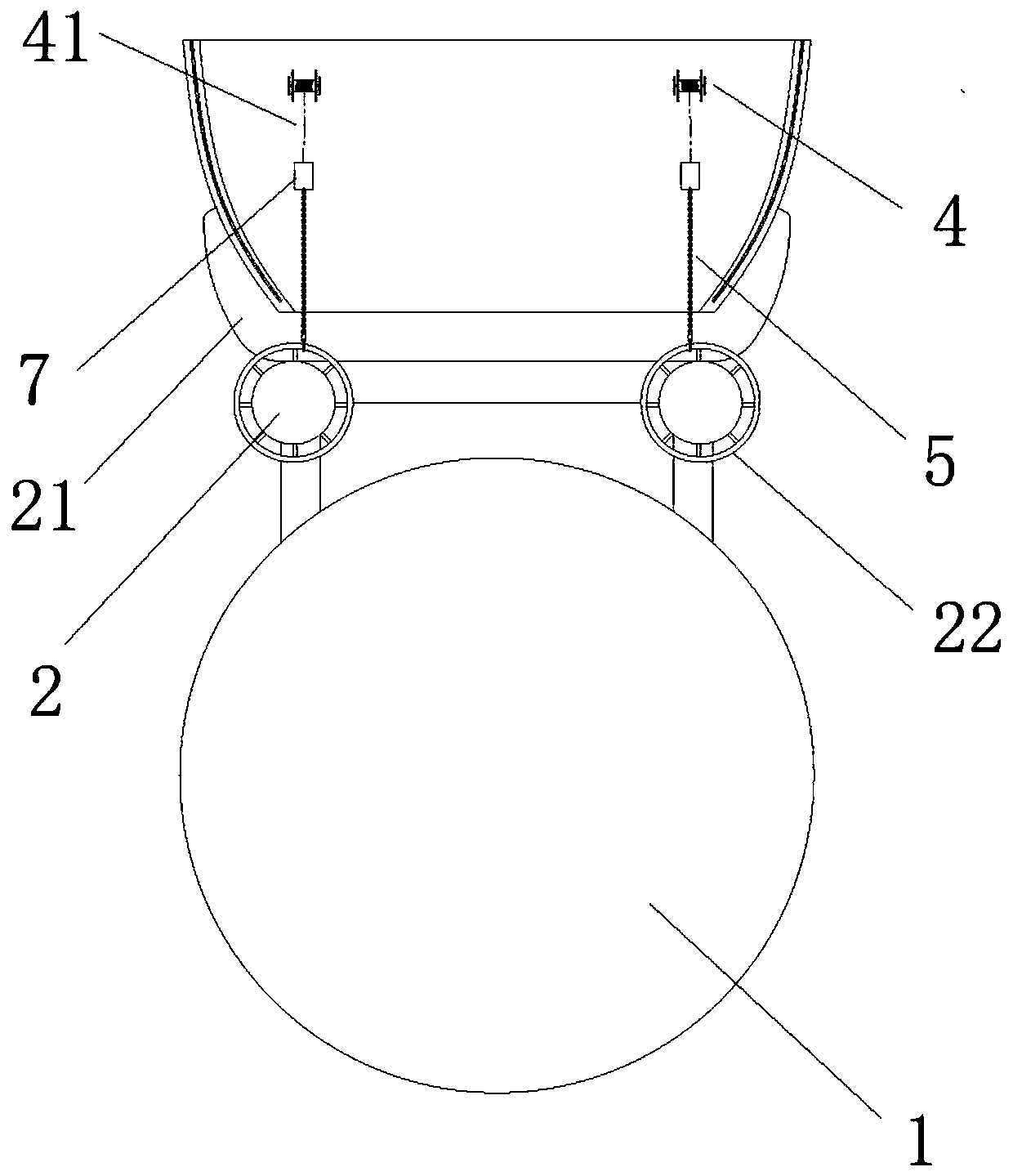 Offshore wind power operation and maintenance ship embarking device and embarking method thereof