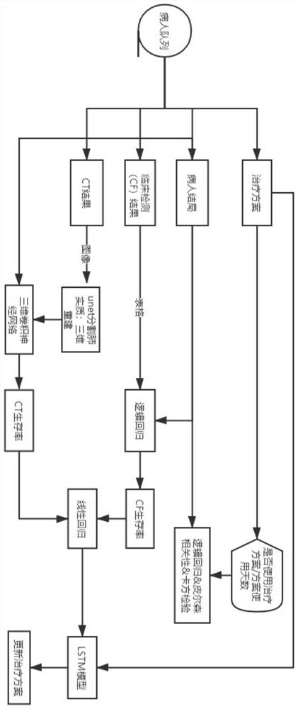 Method for scoring curing probability of potential treatment scheme based on patient detection information