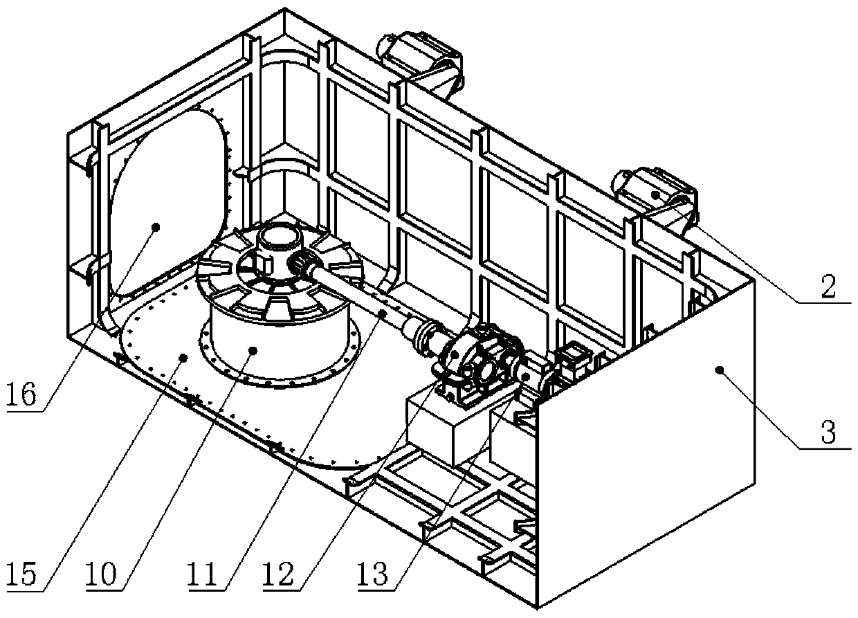 A test device that can realize variable water depth under the mooring state of various water jet propellers