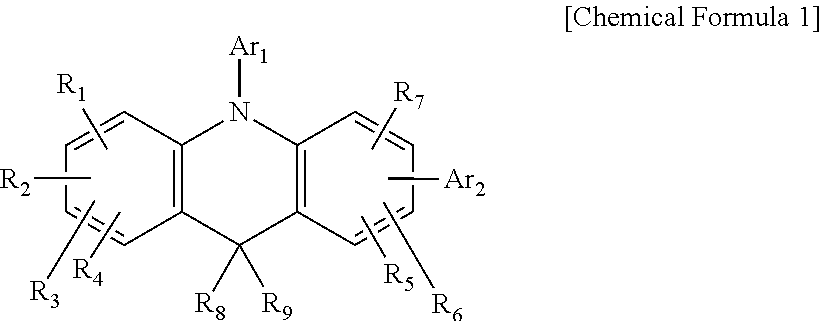 Compound having acridan ring structure, and organic electroluminescent device