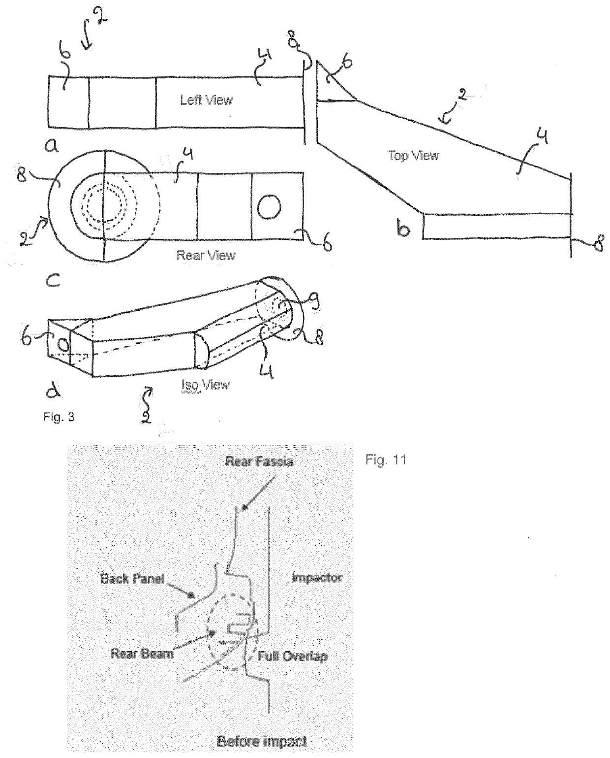 Hybrid towing bumper beam assembly