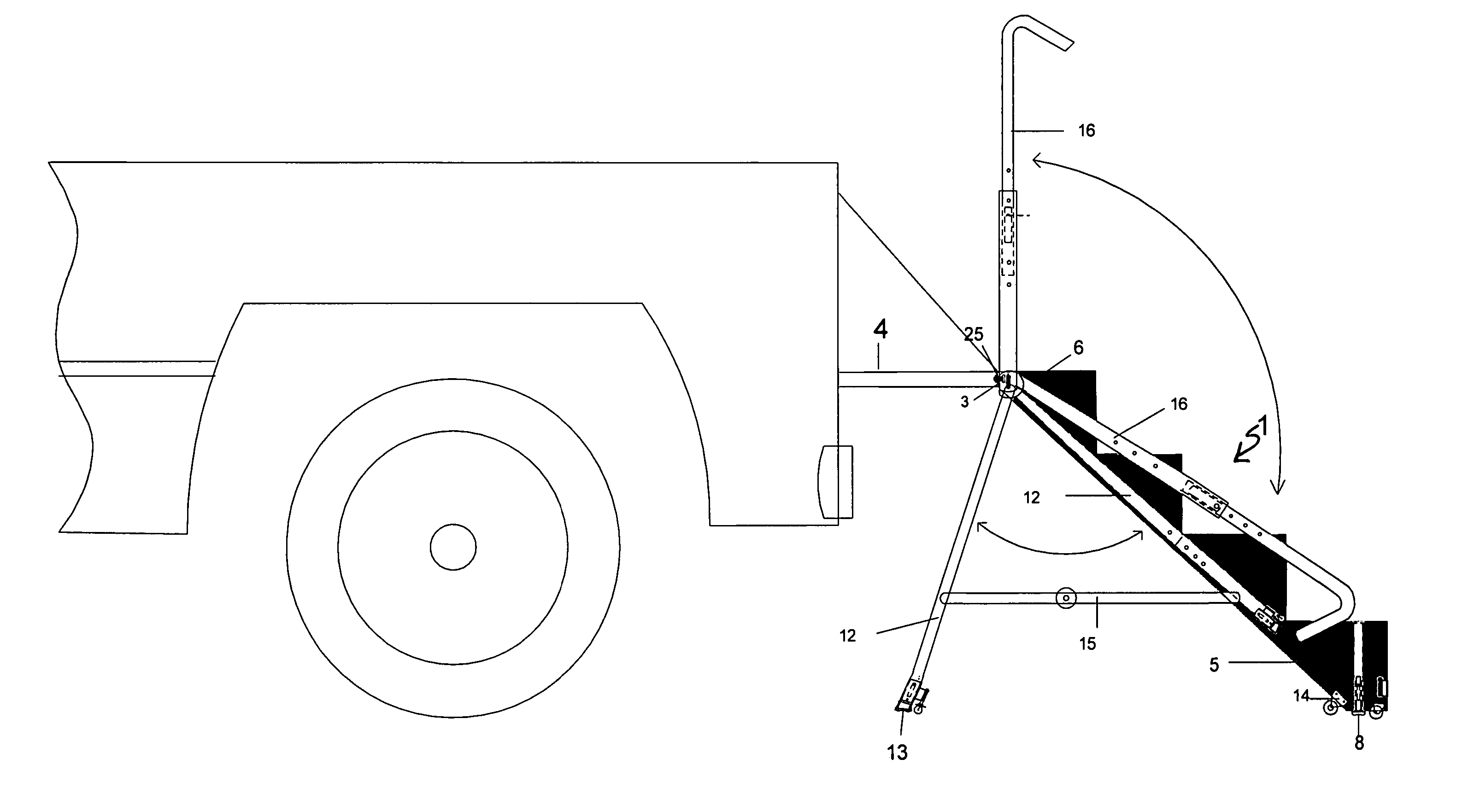 Compact truck tailgate and general purpose utility ladder