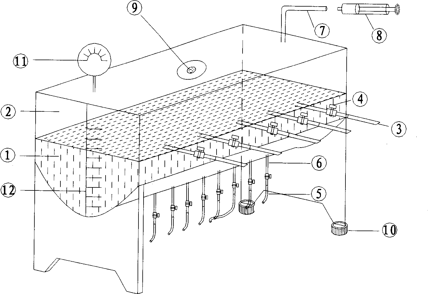 Buffered split flow device in use for electrophoresis of free stream