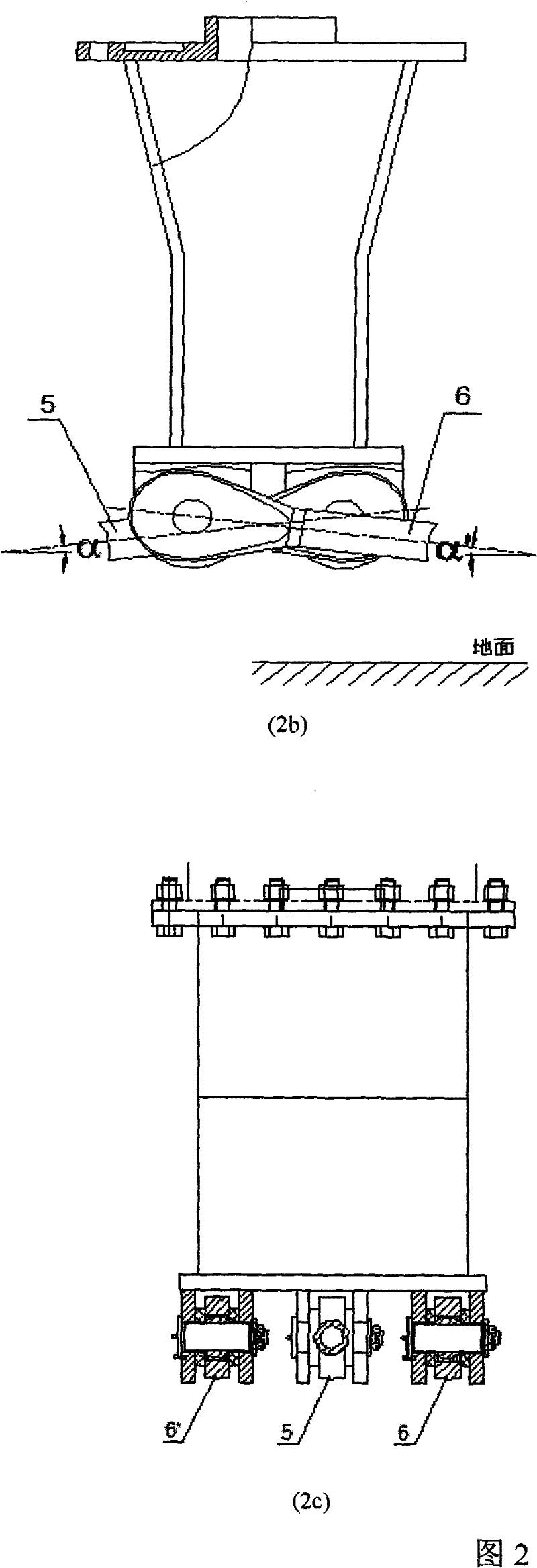 Eight-shaft device for tracting locomotive