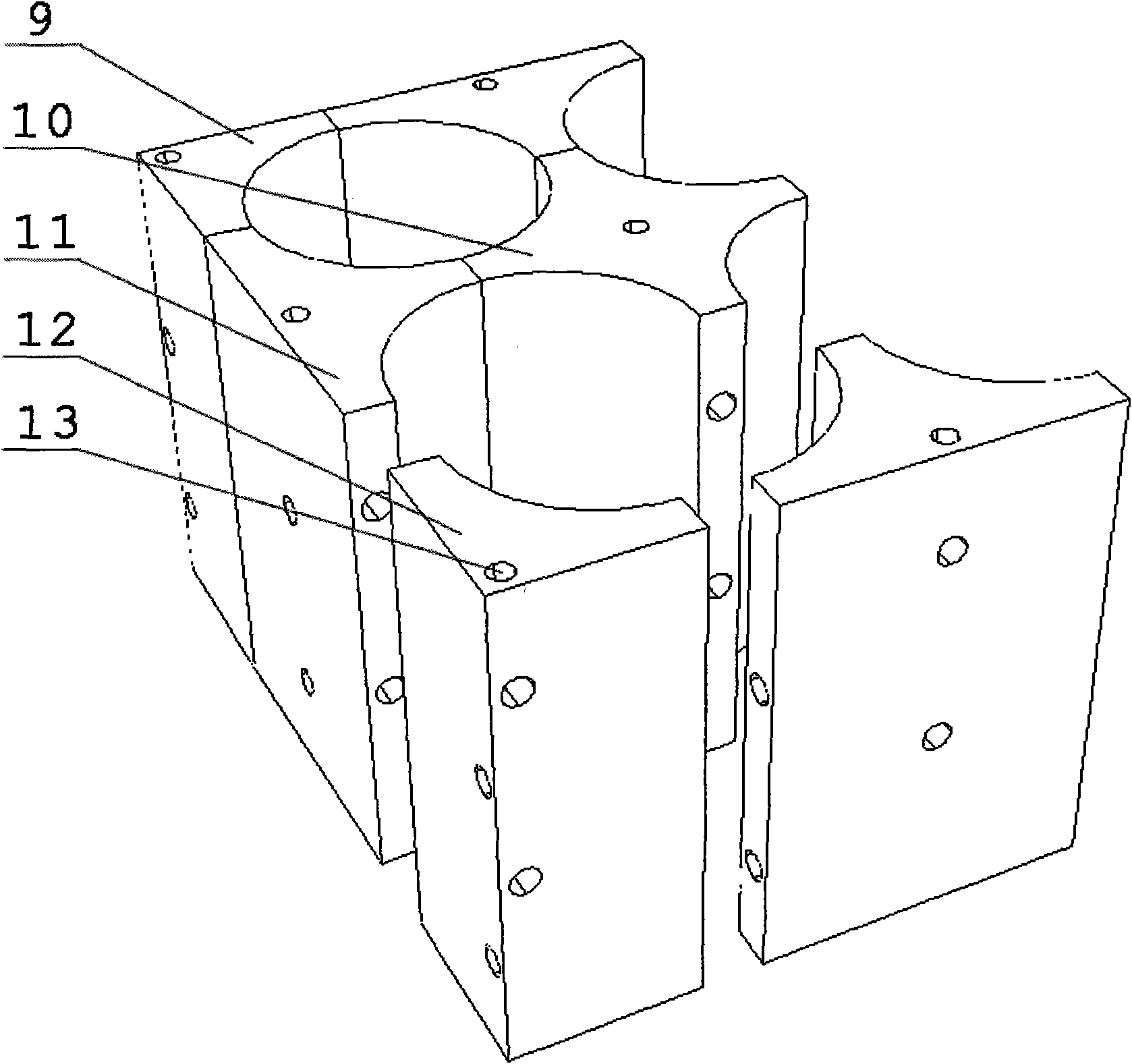 Array solid hydrogen storage and discharge device