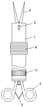 Visual retrohepatic tunnel separation haemostatic forceps with adjustable angles