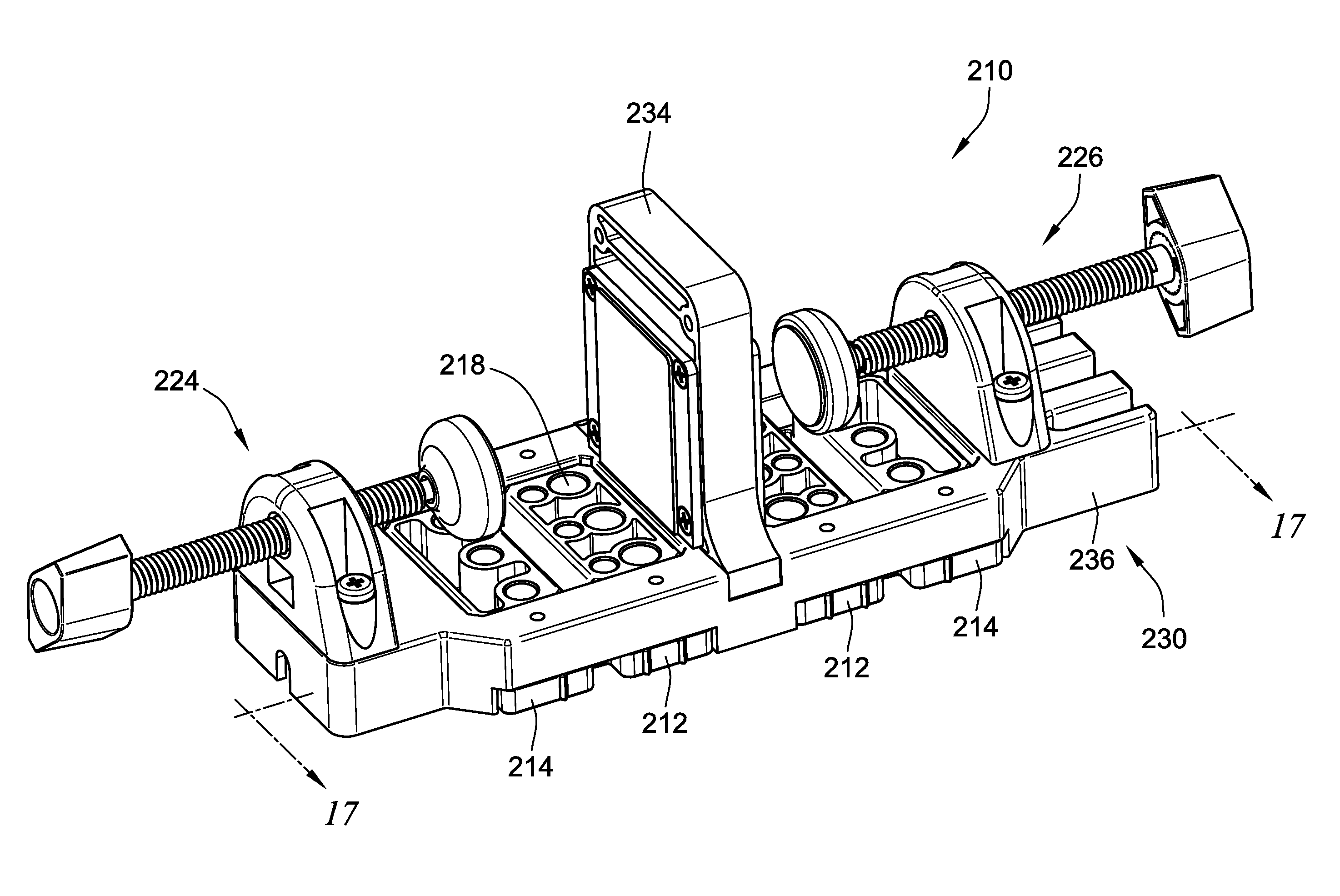 Adjustable doweling jig