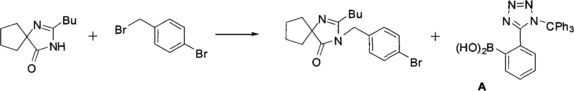 Method for synthesizing irbesartan and intermediate thereof