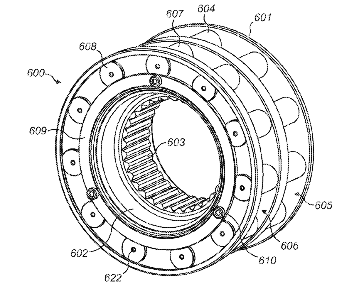 Roller gear for a drive system