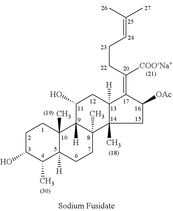 Methods of treating bacterial infections through pulmonary delivery of fusidic acid