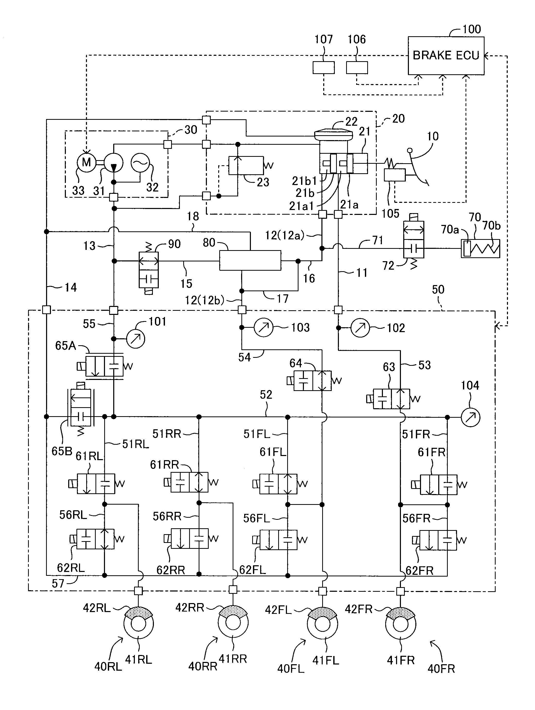 Braking device for vehicle