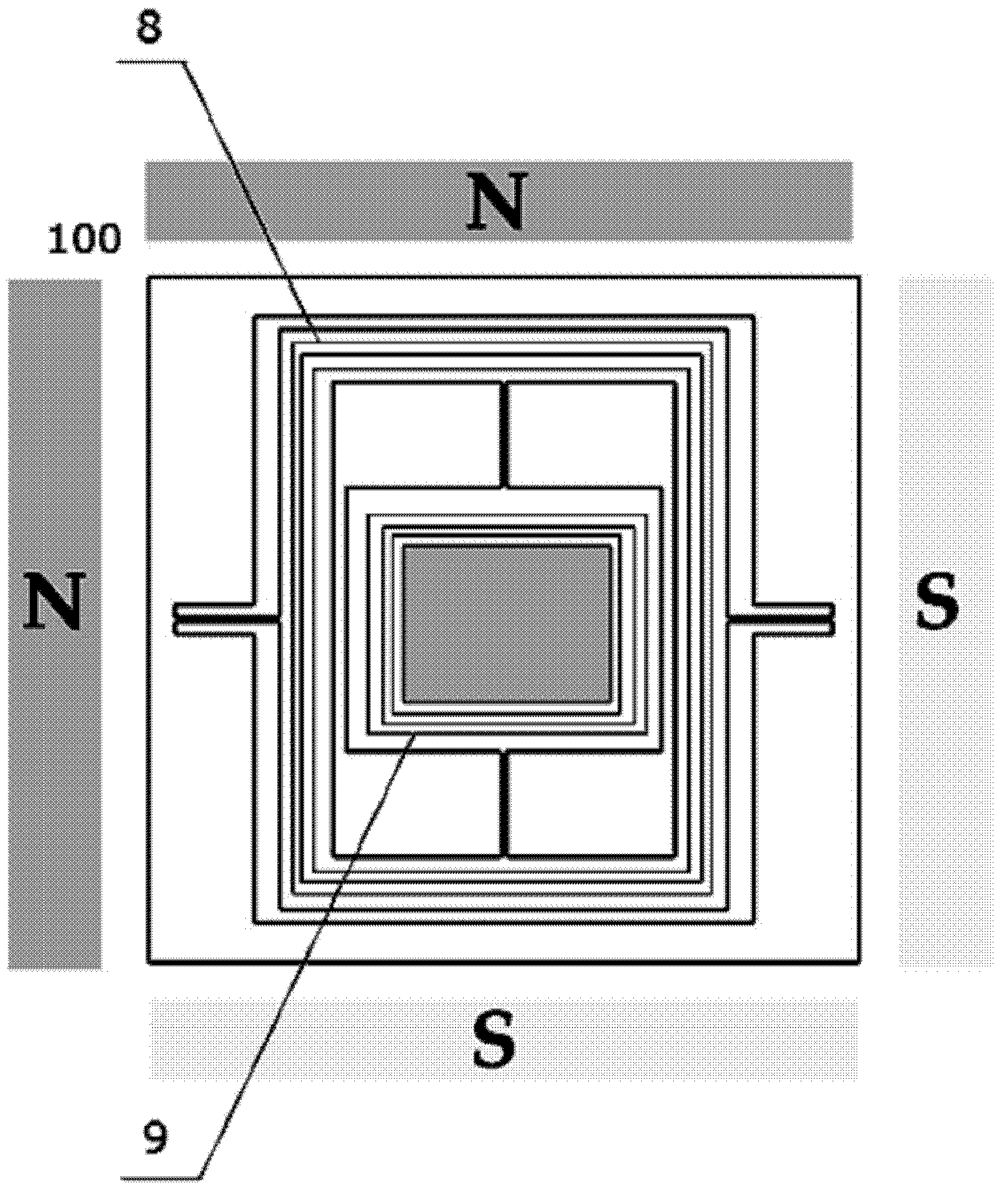 Electromagnetic-driven miniature two-dimensional scanning mirror device