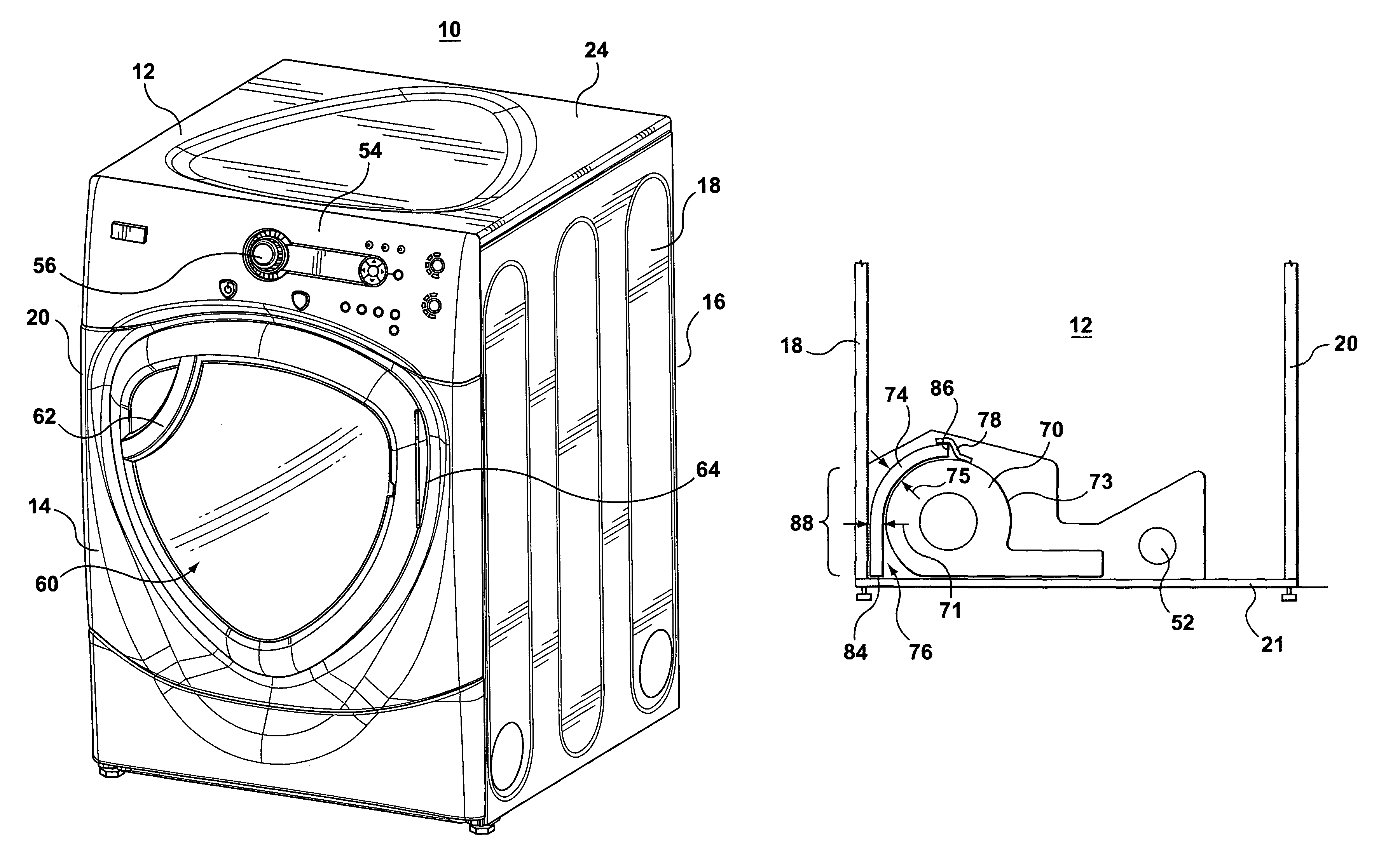 Clothes dryer with thermal insulation pad