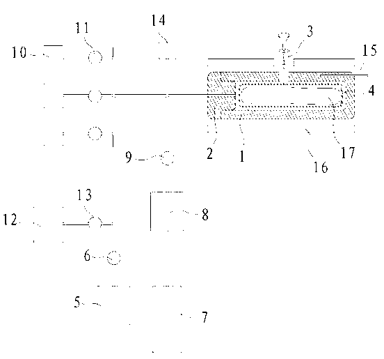 On-line measuring device for measuring generating amount and discharging amount of shale gas