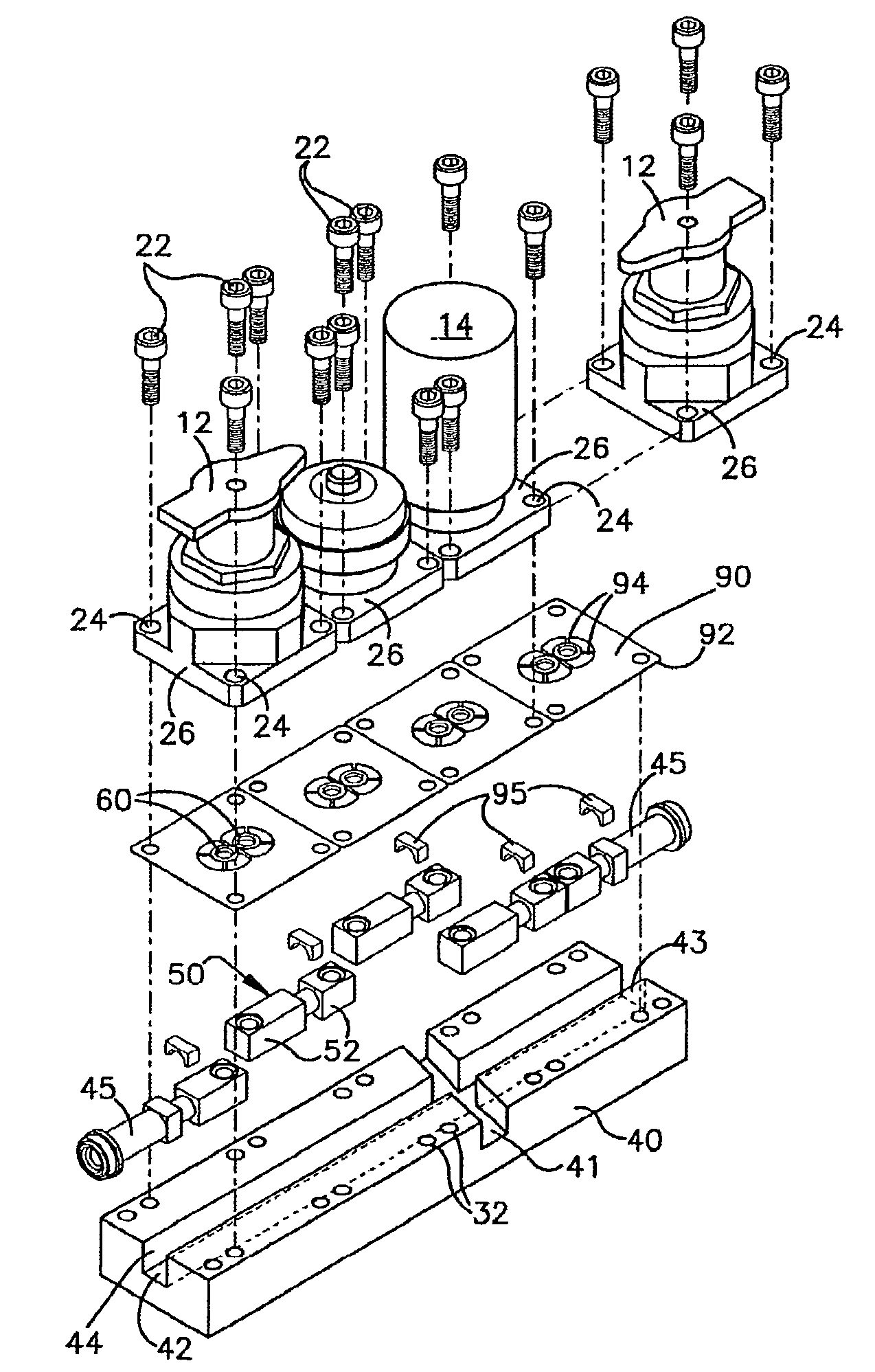 Modular surface mount manifold assemblies