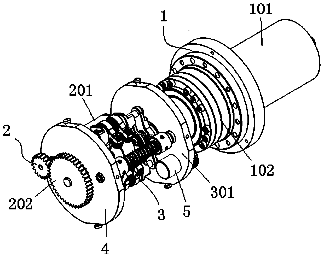 Compact robot variable rigidity joint