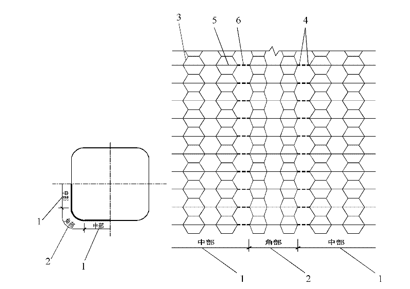 Construction method of hexagon screen drum structure