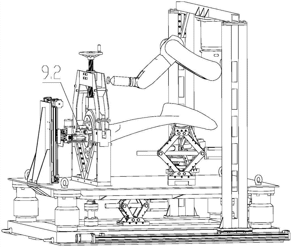 Combined platform for gravity center measurement and correction for paddle of controllable-pitch propeller