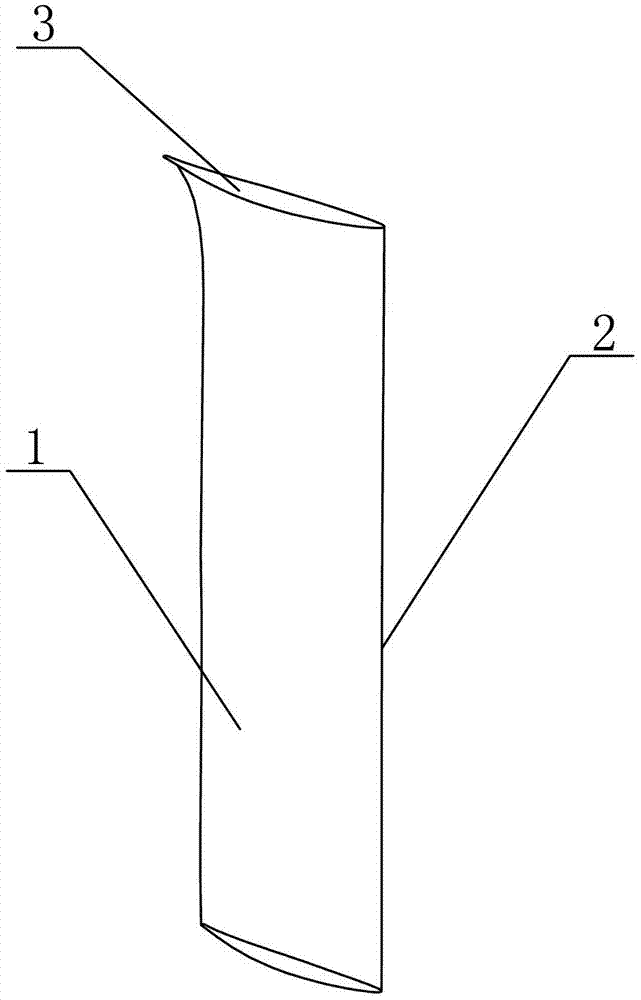 End-bend blade for improving working stability of gas compressor