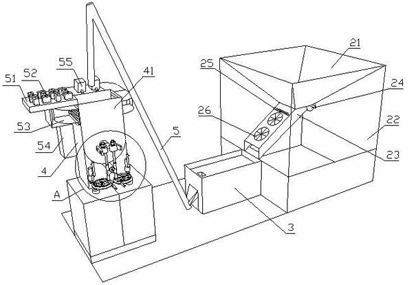 Automatic production system for pickled vegetable