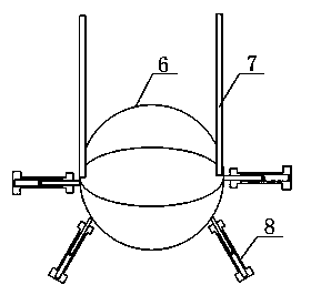 Device for reinforcing tower crane in coastal zone