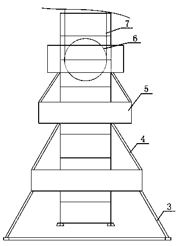 Device for reinforcing tower crane in coastal zone