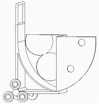 Hand buggy device capable of climbing stairs and carrying water buckets