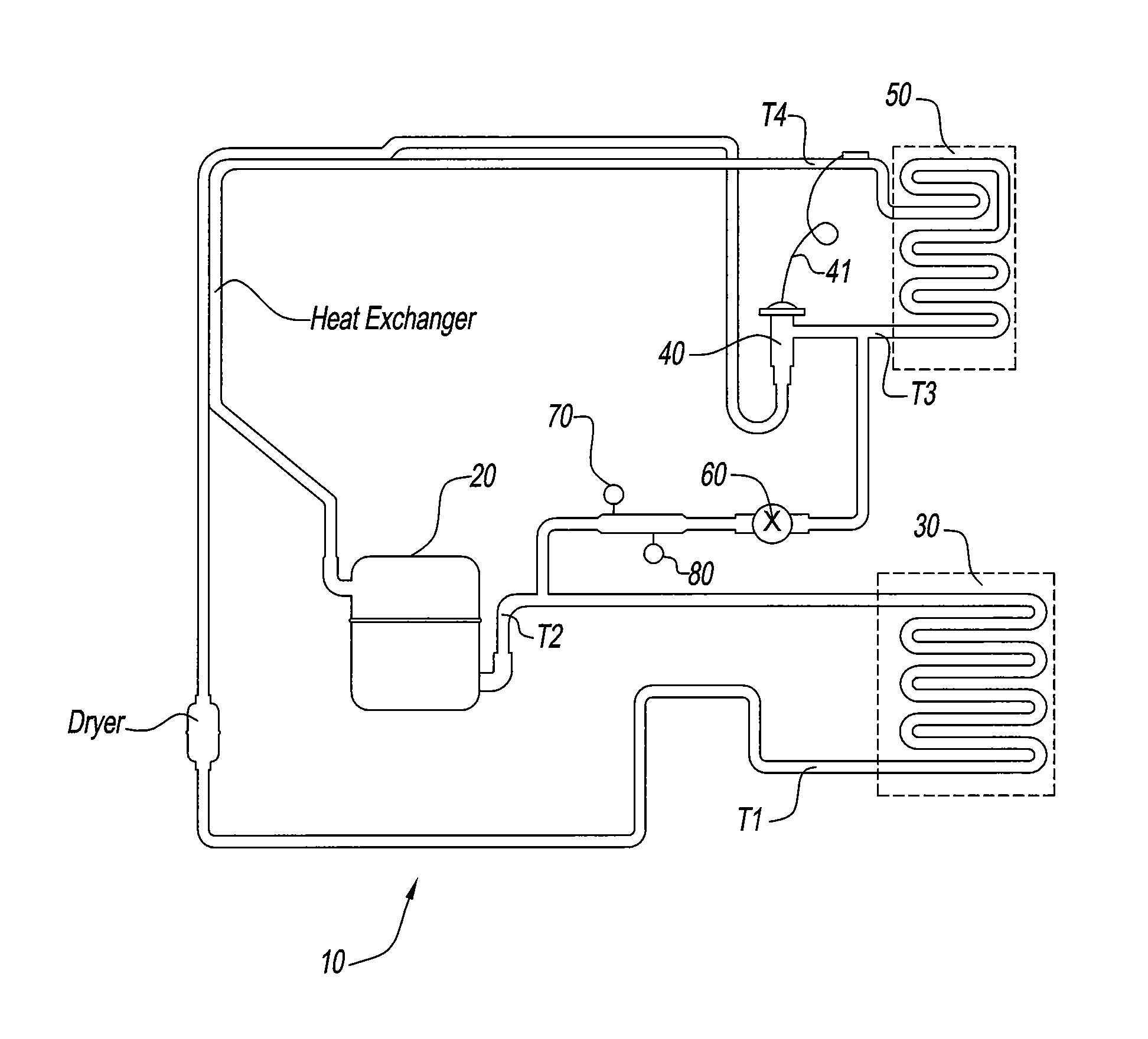 Low refrigerant volume condenser for hydrocarbon refrigerant and ice making machine using same