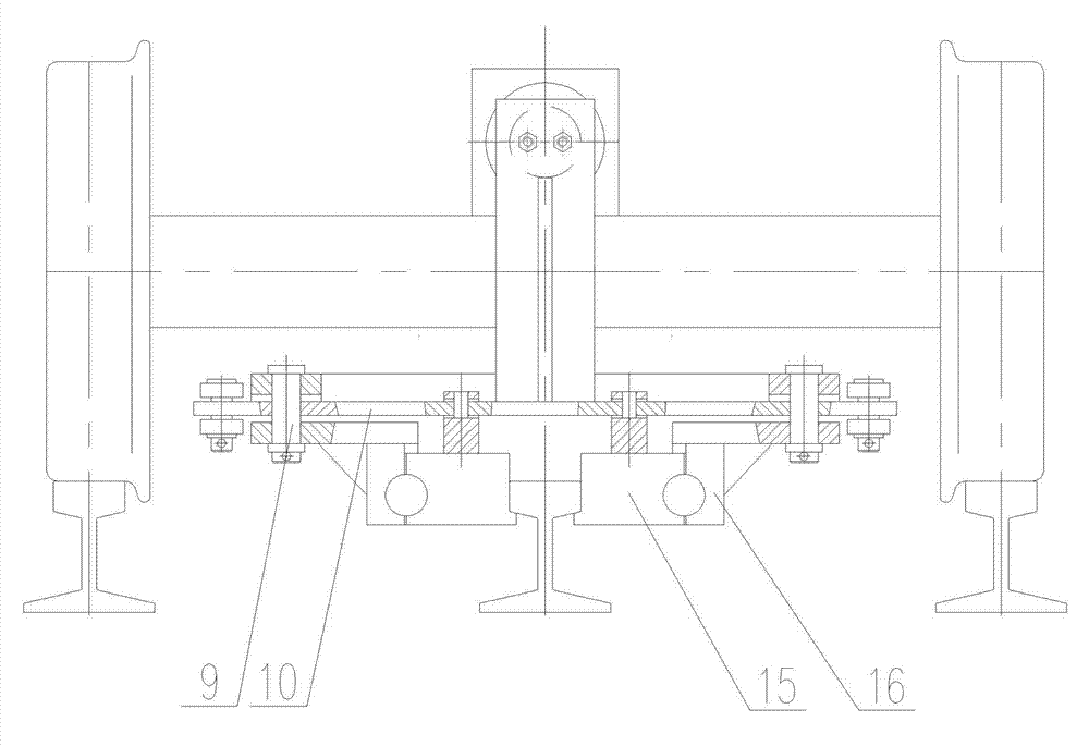 Double-wedge block braking system for transportation monorail of inclined shaft mine car rail