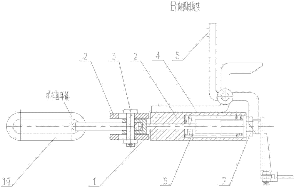 Double-wedge block braking system for transportation monorail of inclined shaft mine car rail