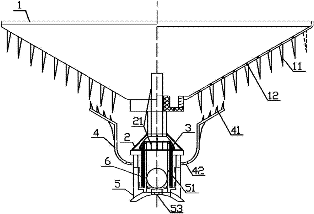 Curved surface aerator and aeration method