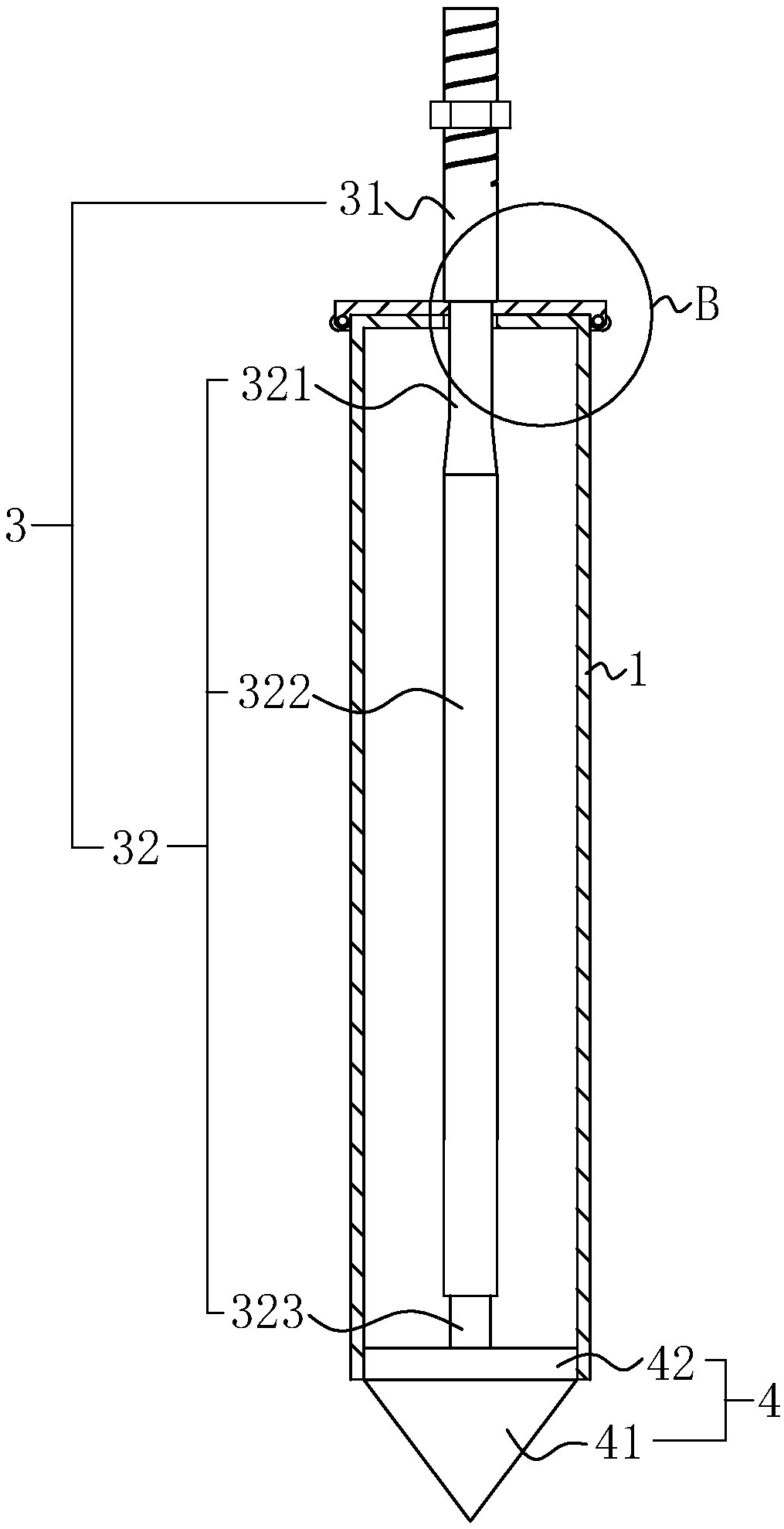 Thick sludge depth-setting sampler and sludge depth-setting sampling method