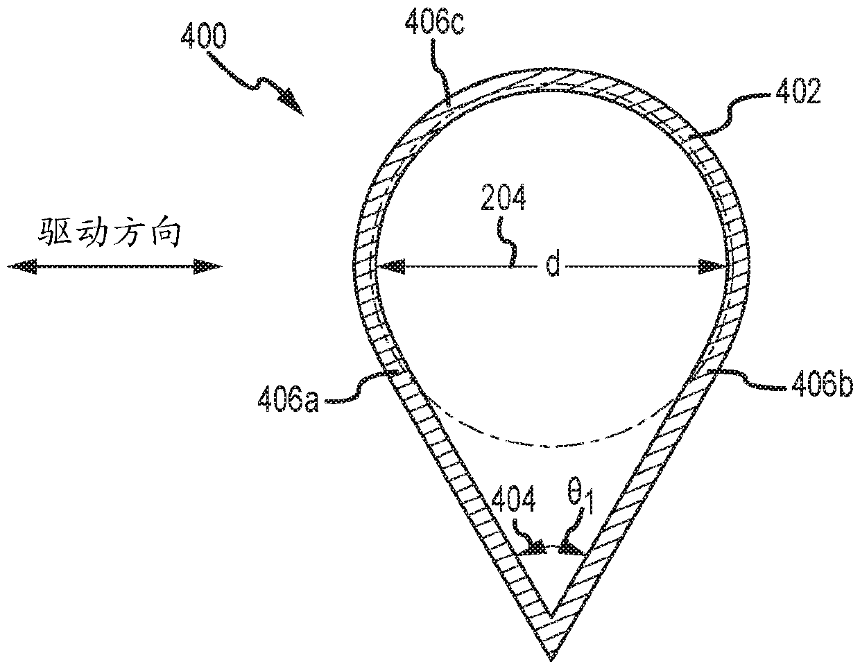 Vibratory meter with pointed flow tube