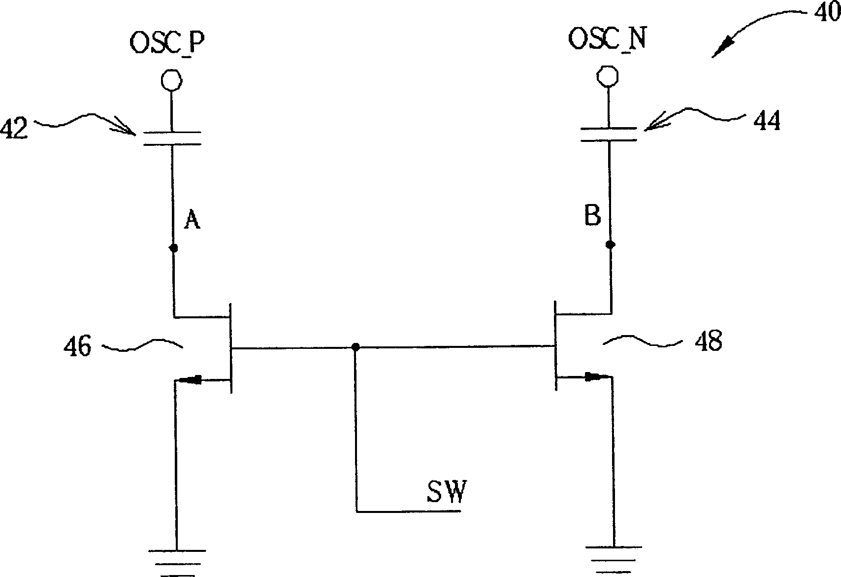 Switched capacitor circuit capable of eliminating clock feedthrough for vco