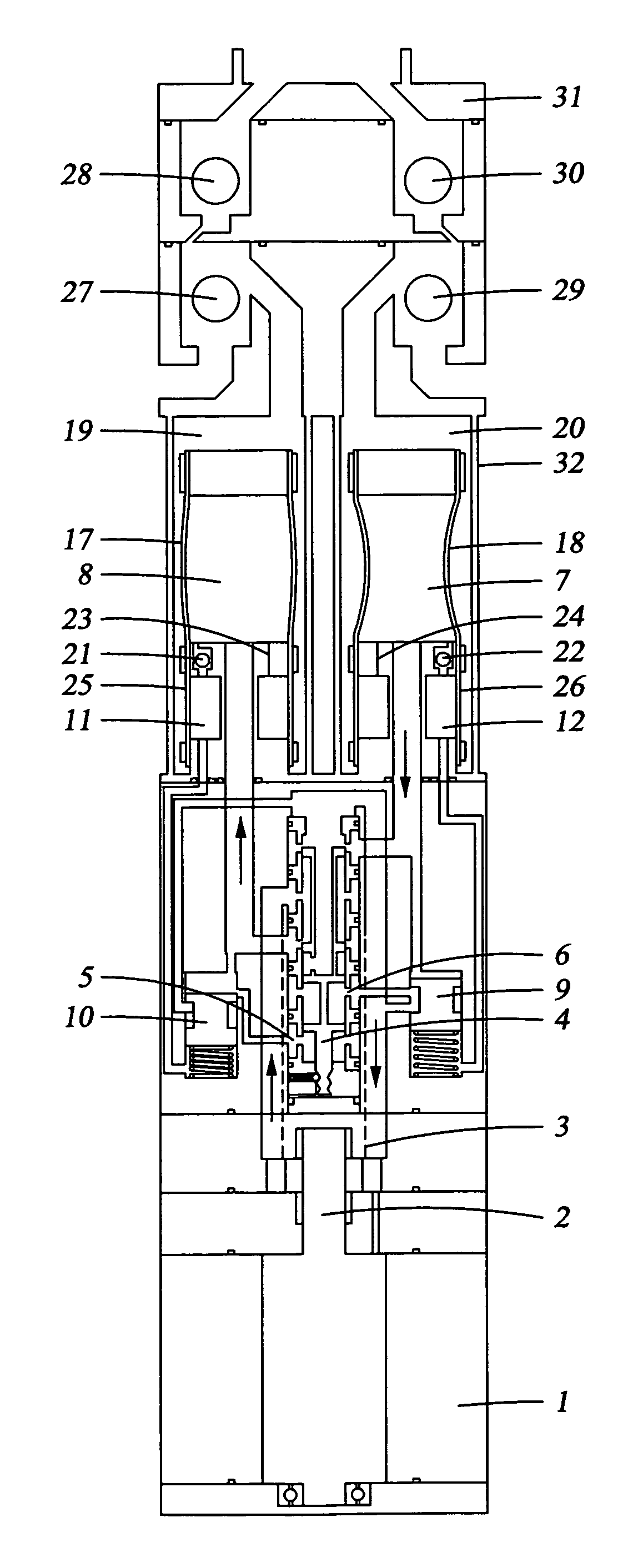 Submersible well pumping system with improved flow switching mechanism