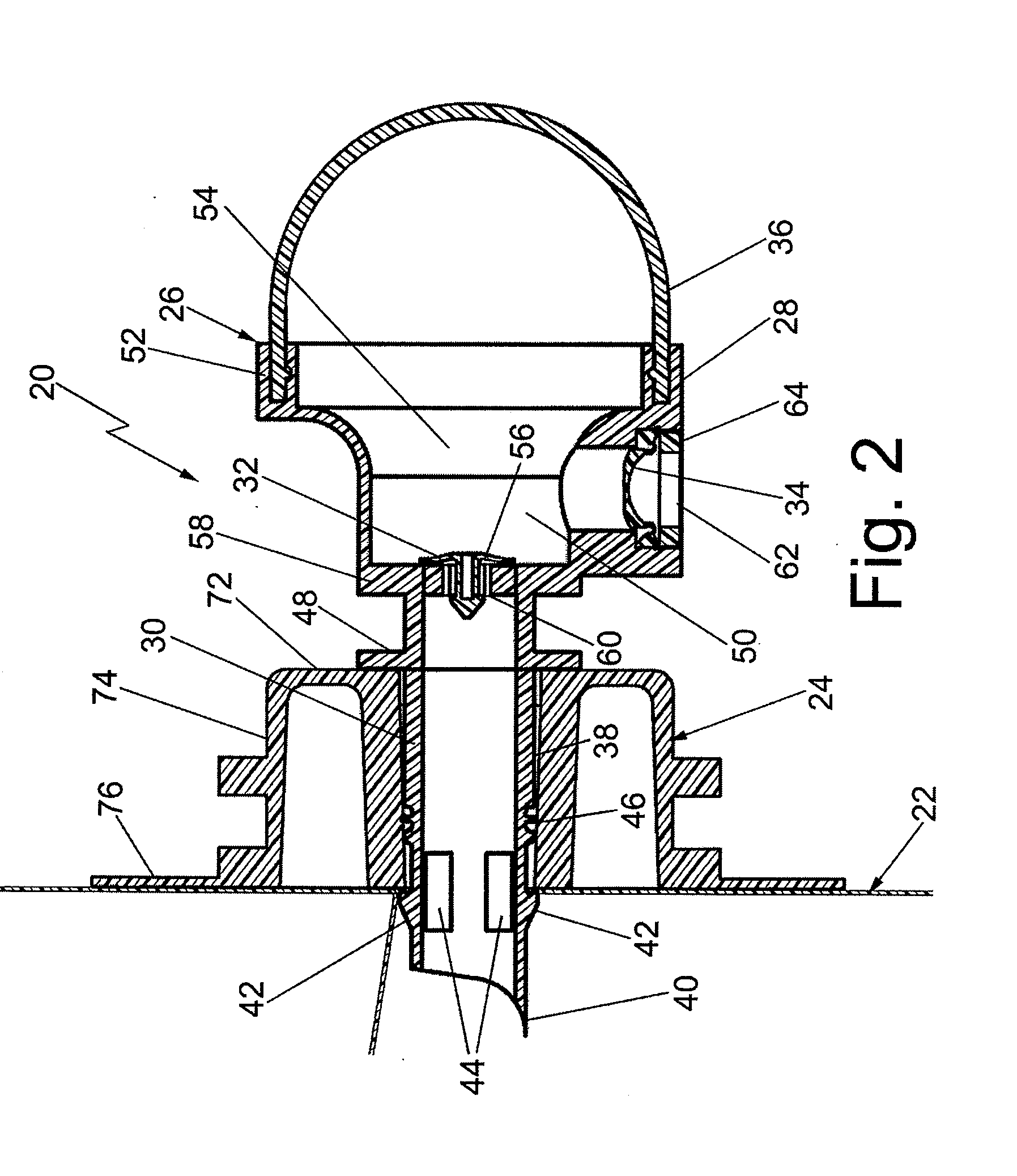 Volumetric metering fitment and package including the same