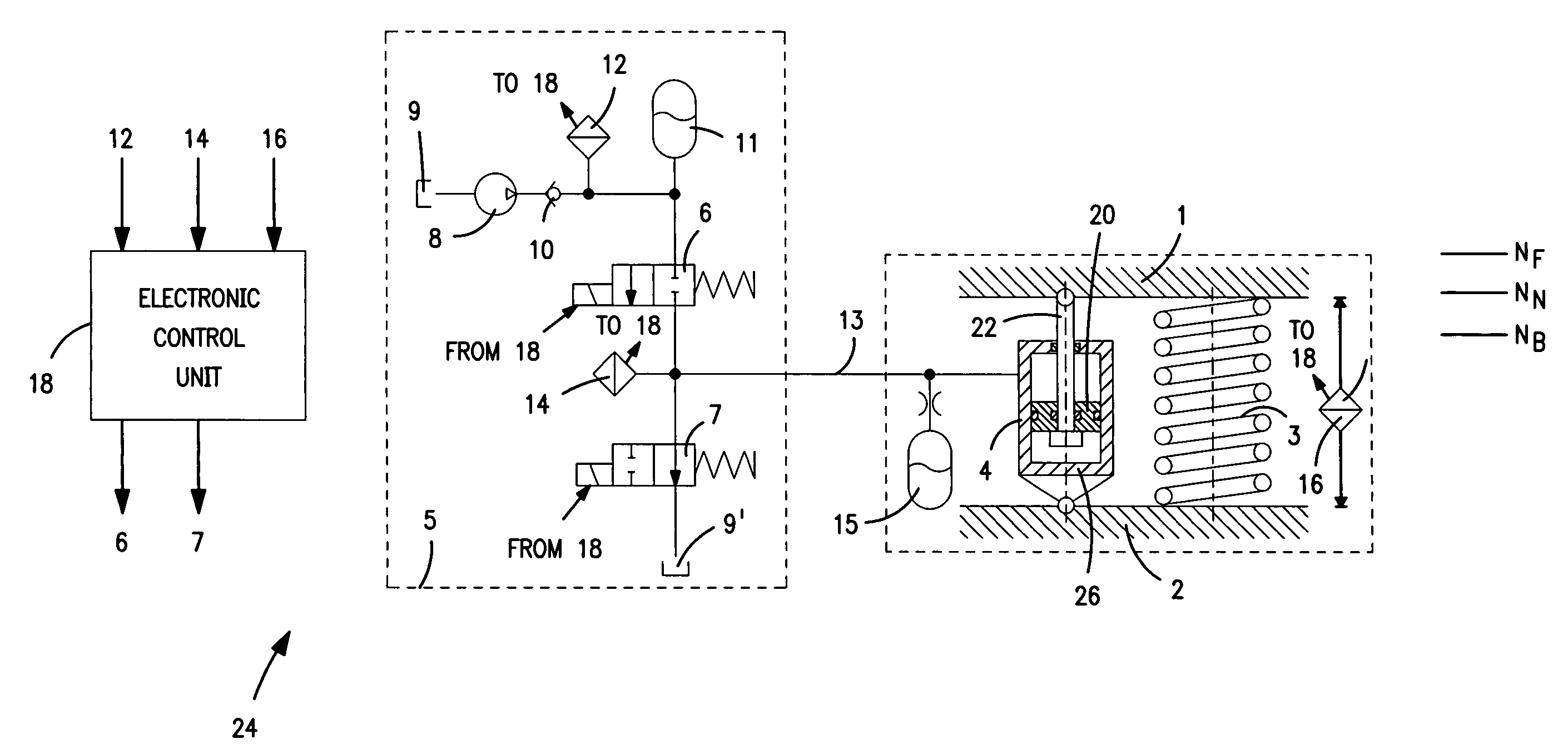 System for the secondary suspension of a superstructure of a rail vehicle having a passive spring element