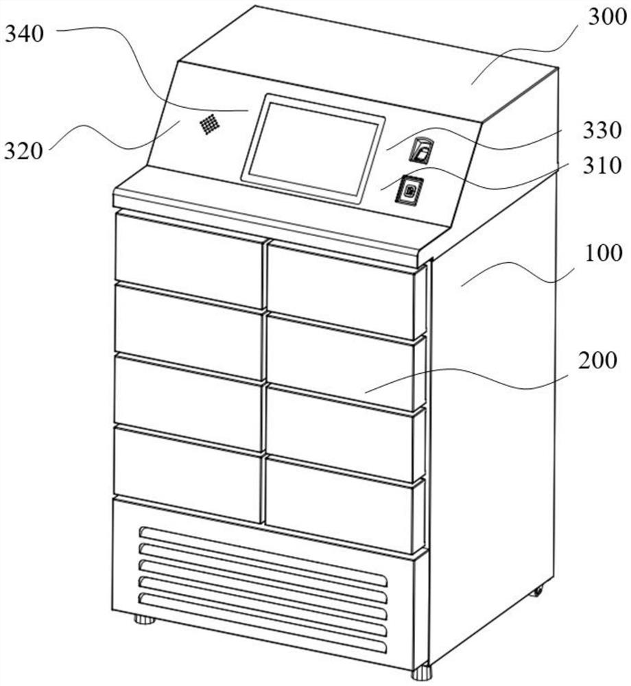 Injection storage box and control system and using method thereof