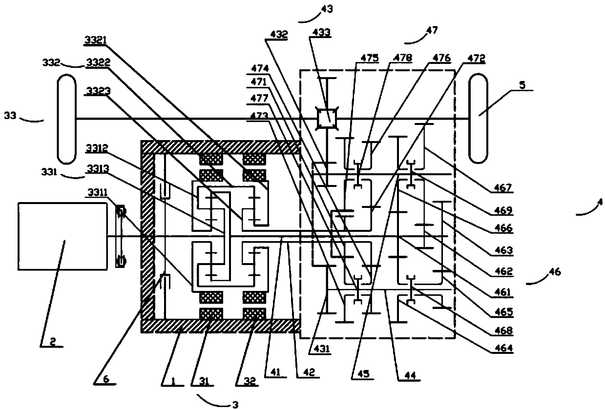 Automobile hybrid power assembly